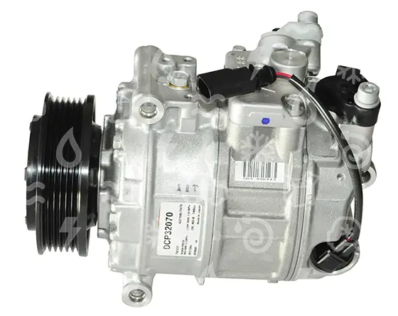 kompresor DENSO 7SEU17C, řemenice 100 mm - poly V6, 12V, OEM 7E0820803D, 7E0820803F